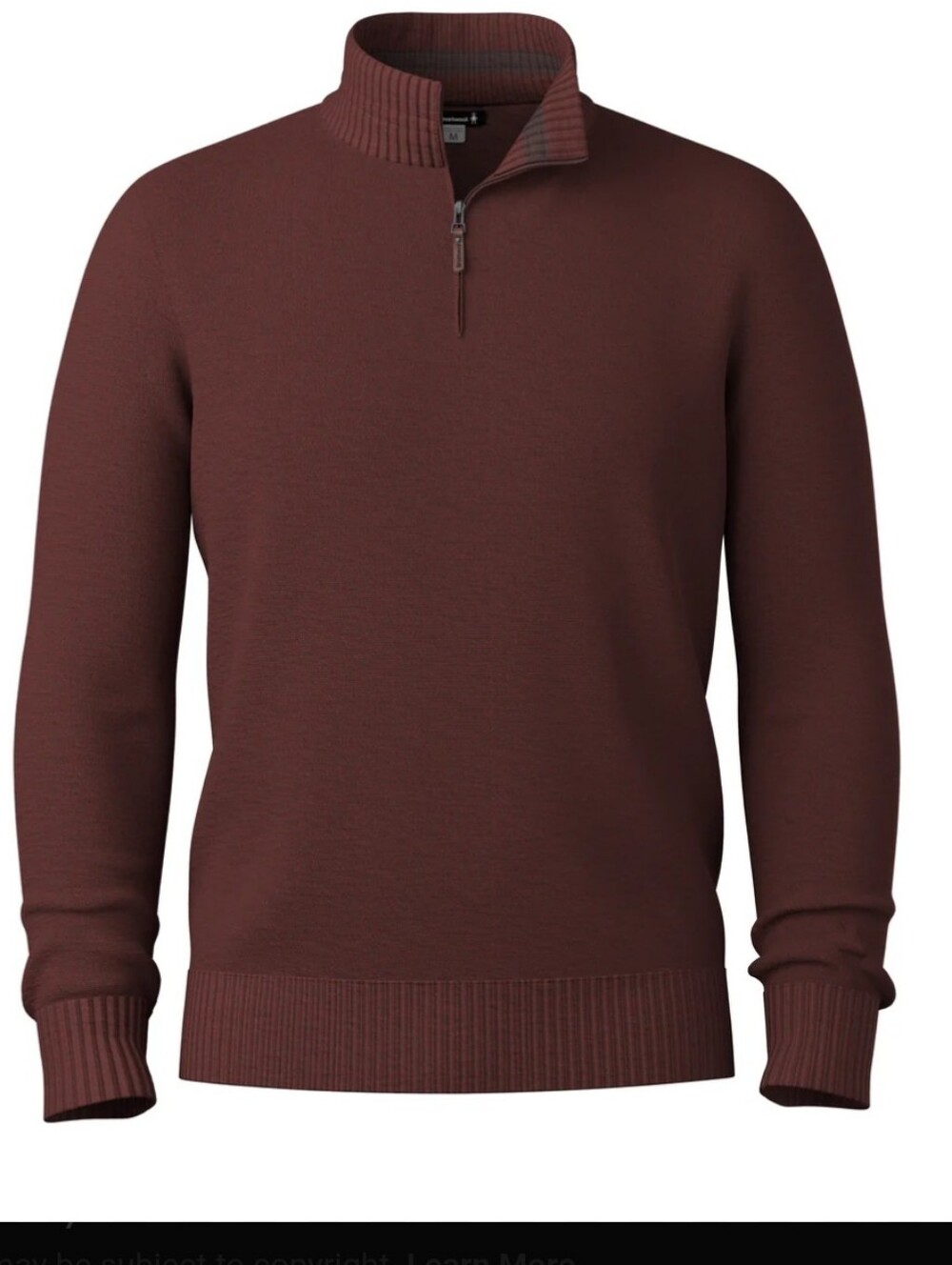 Smartwool Men's 1/4-Zip Sweater Maroon